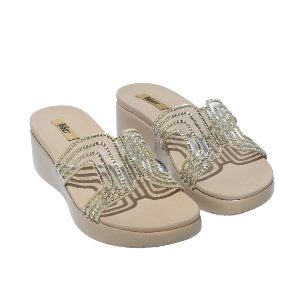 Gold beaded Wedges