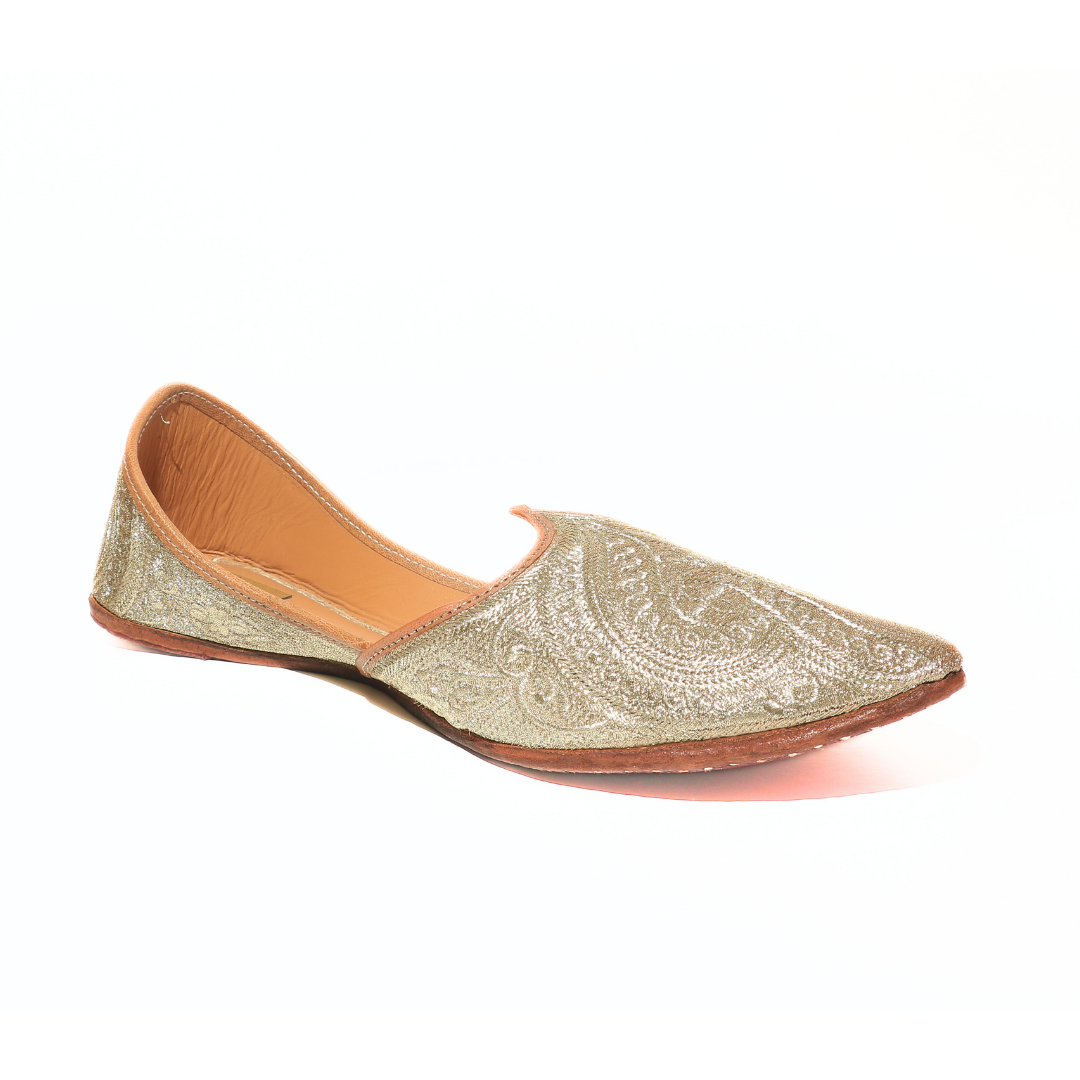 Men's Gold Ethnic Juti and Mojaris