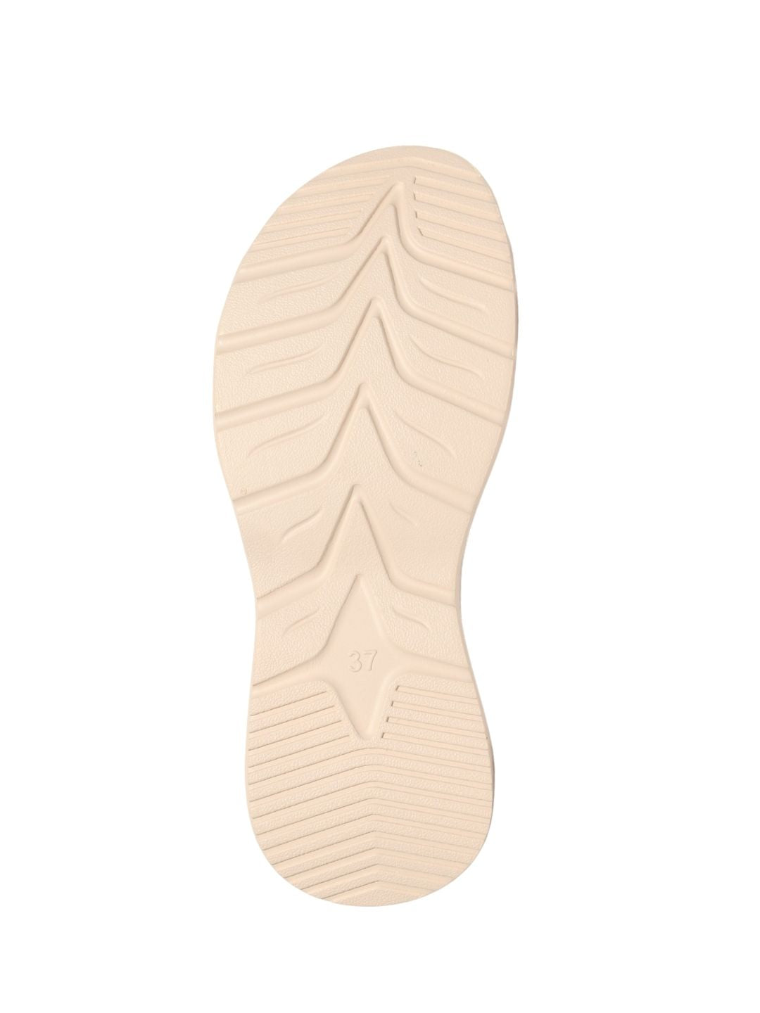 beige Thong Textured Sandals