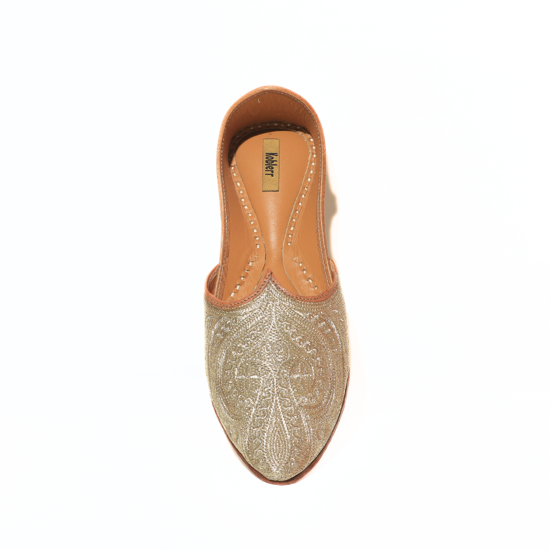 Men's Gold Ethnic Juti and Mojaris