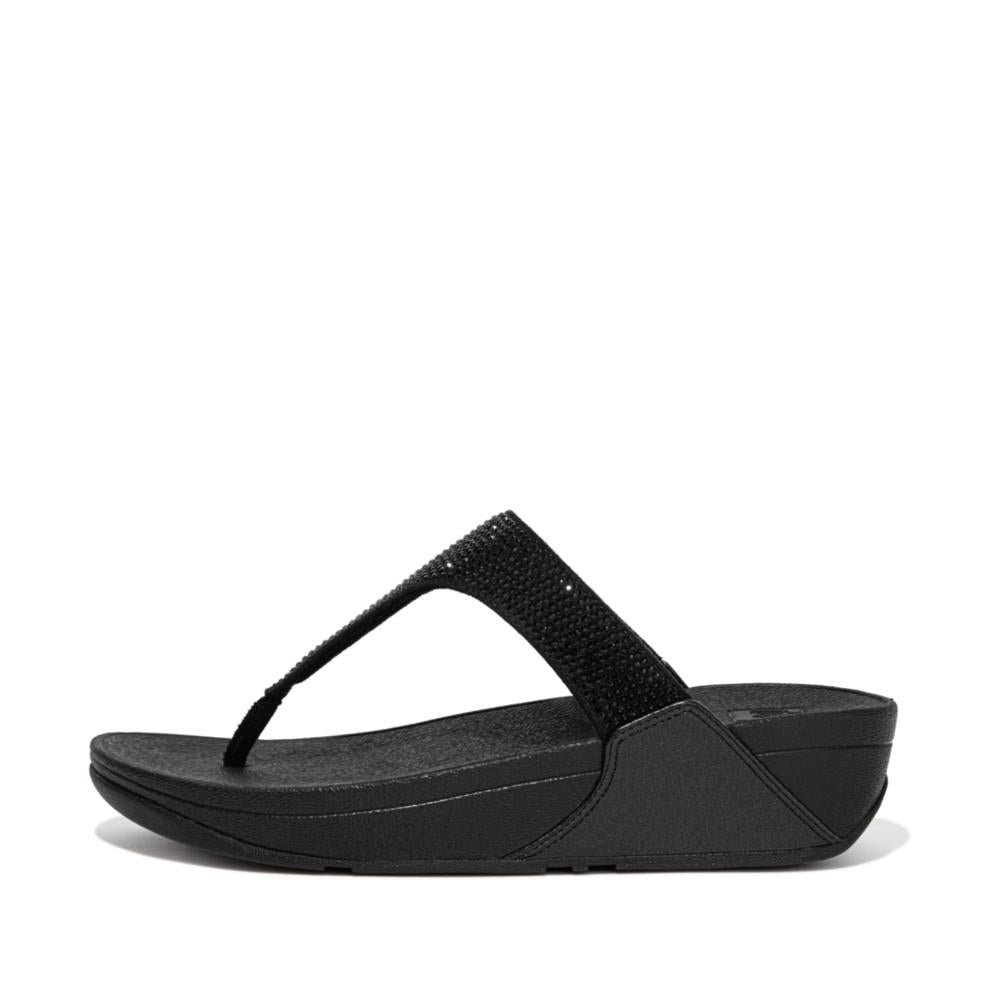 Women's LULU Crystal Embellished Toe Post Sandals