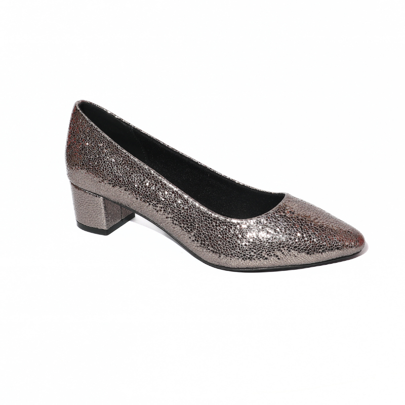 Metallic Pointed Toe Ballerina
