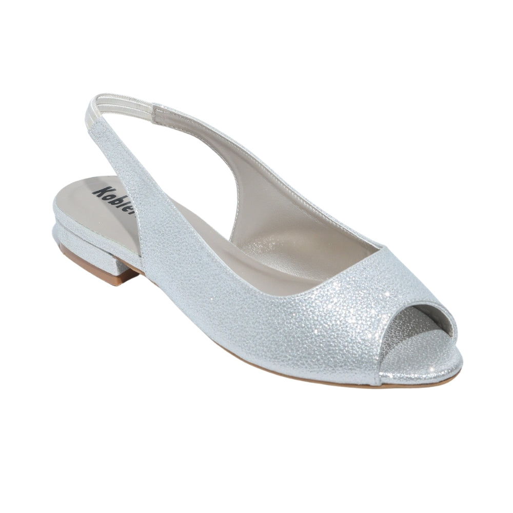 Silver Block Heel Sandals