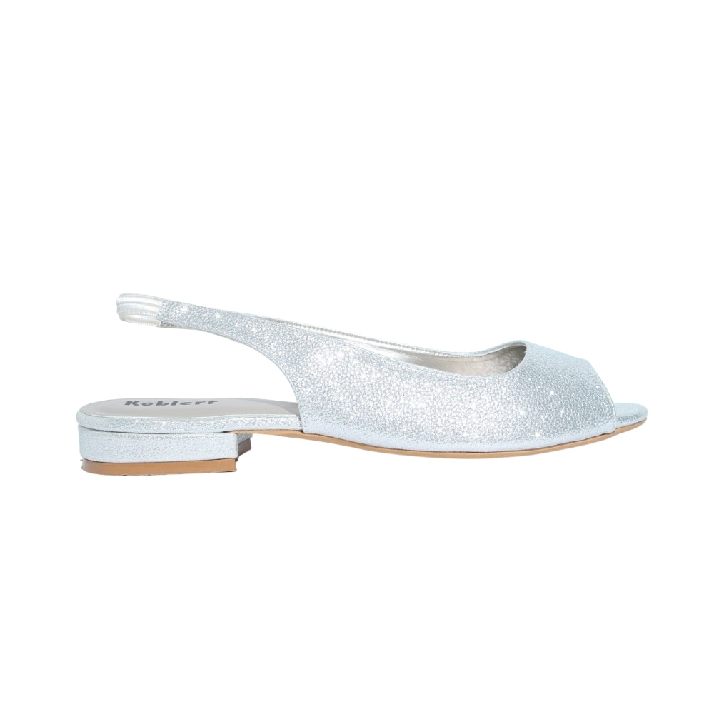Silver Block Heel Sandals