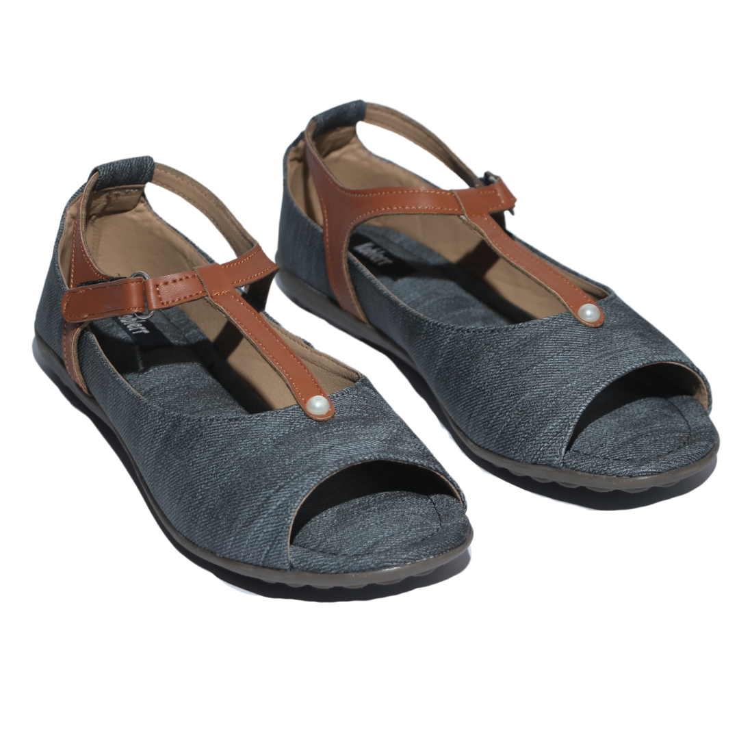 Grey Flat Sandals