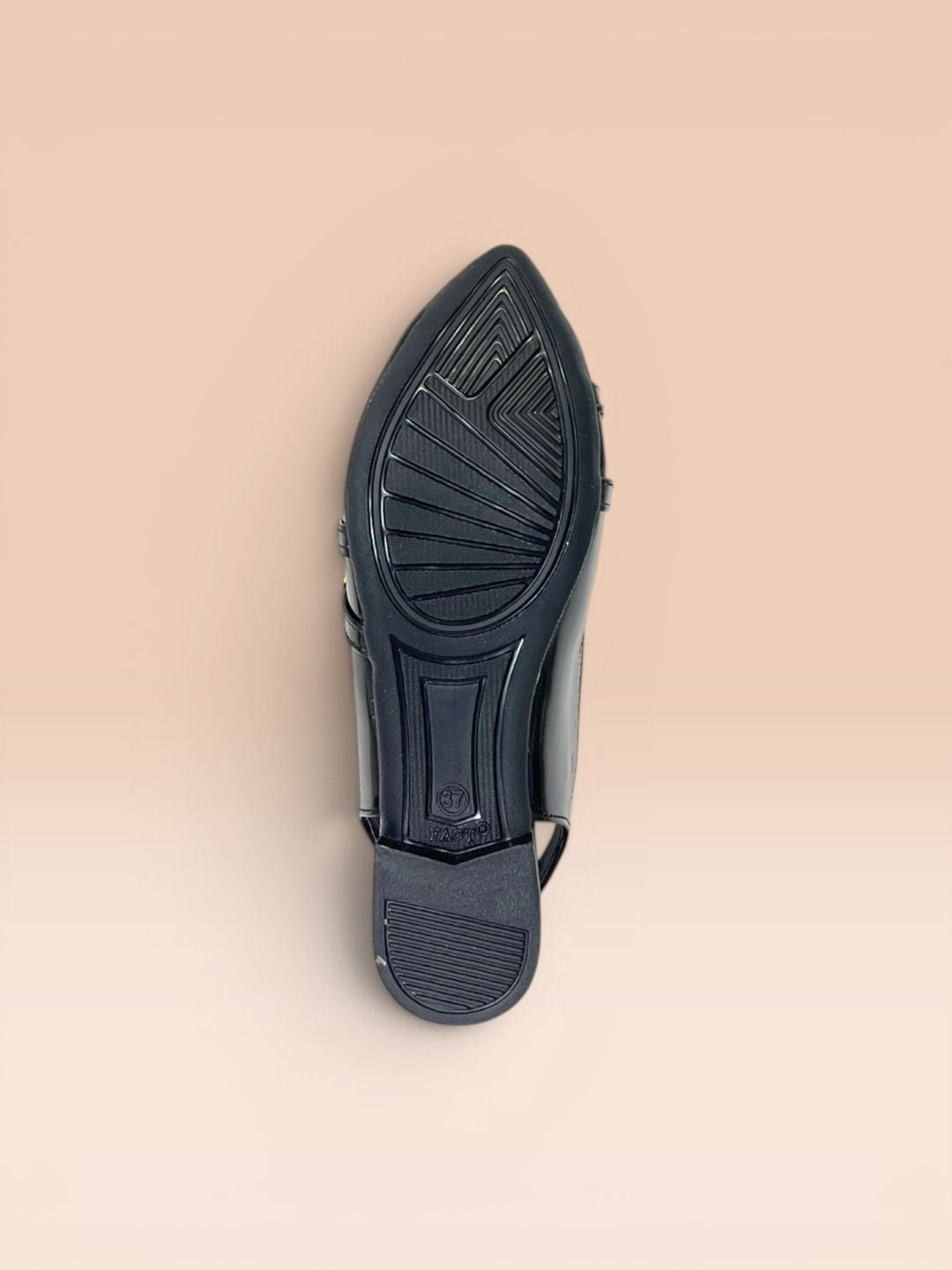 Black Buckle Slingback Sandals