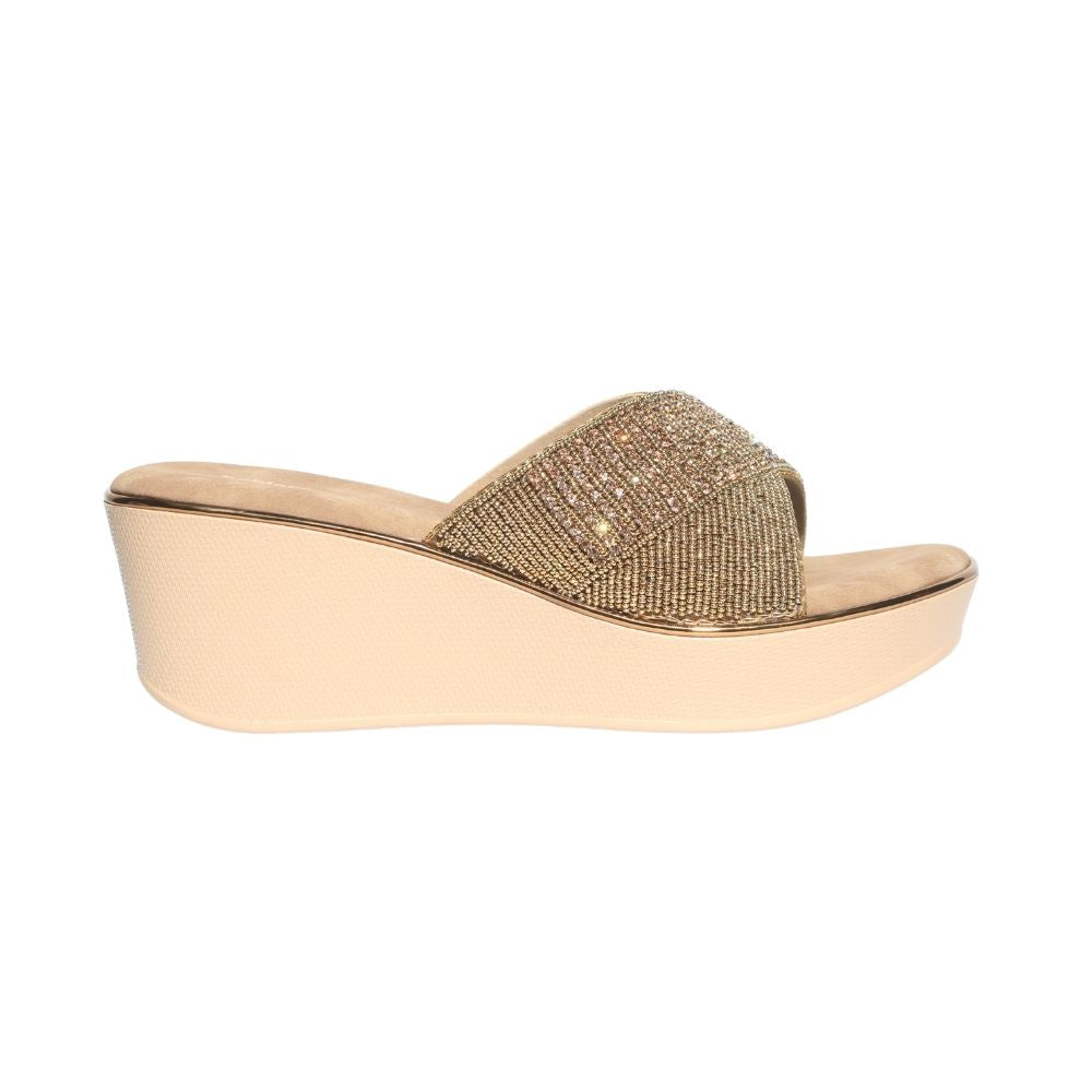 Gold beaded Wedges