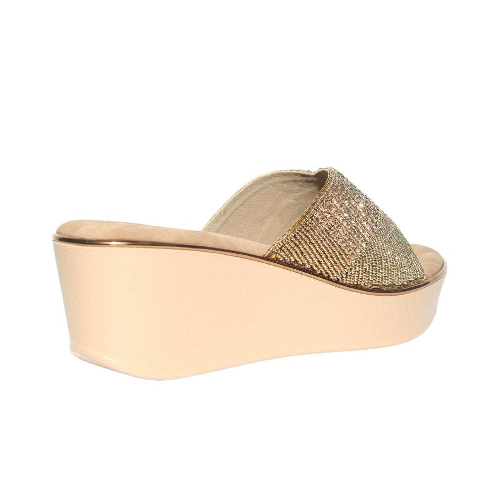 Gold beaded Wedges