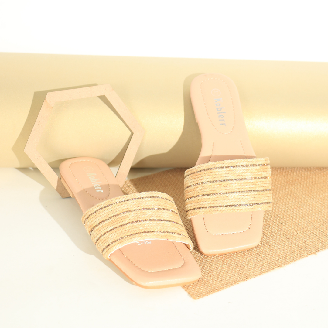 Girls Beige Slip-On Flats