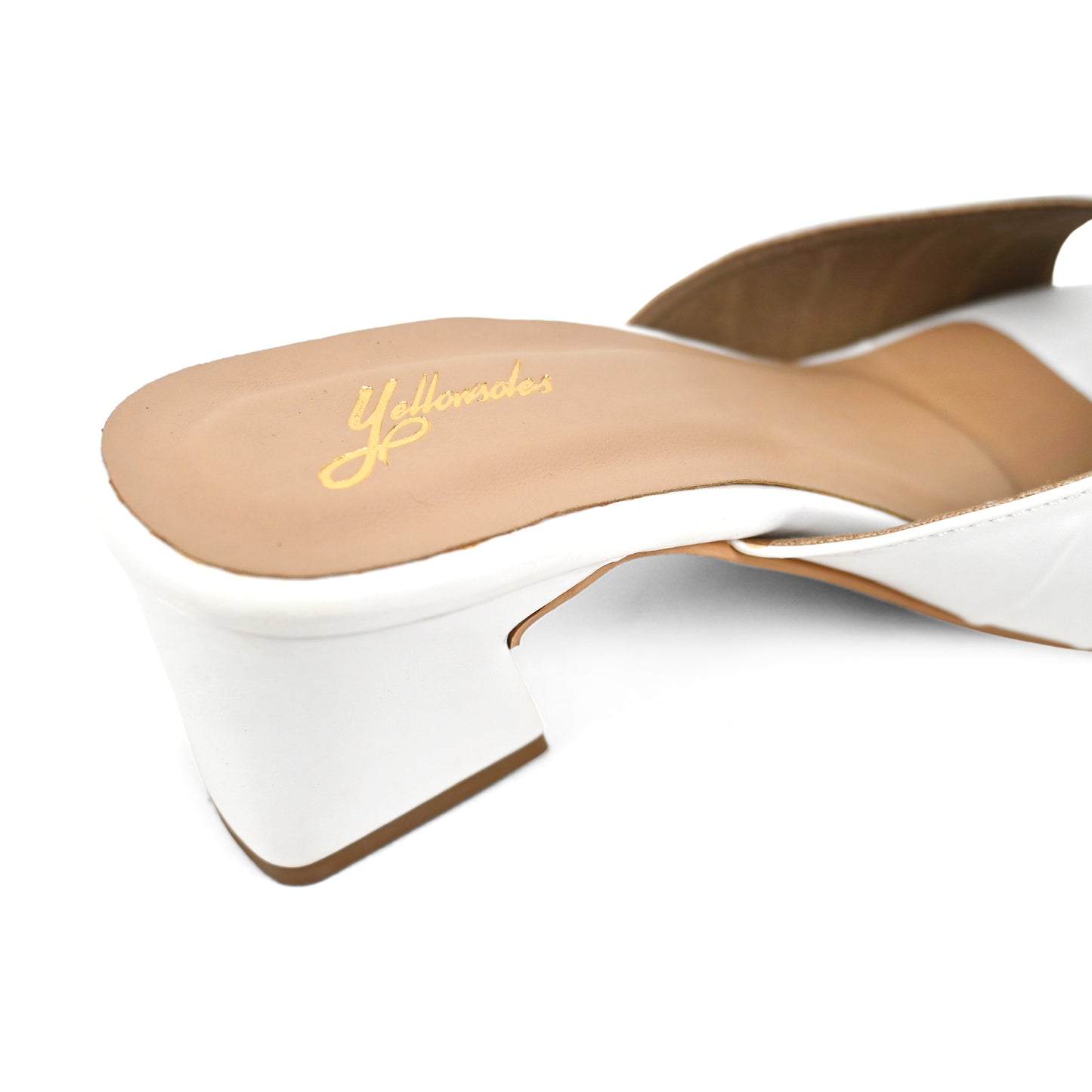 White Block Heel with Bows