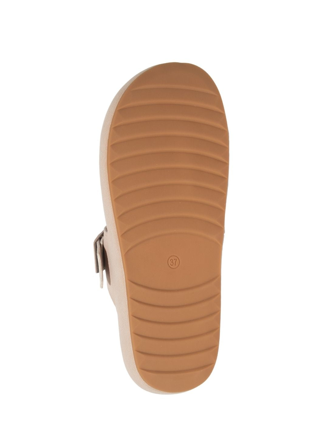 Nude T-strap Sandals