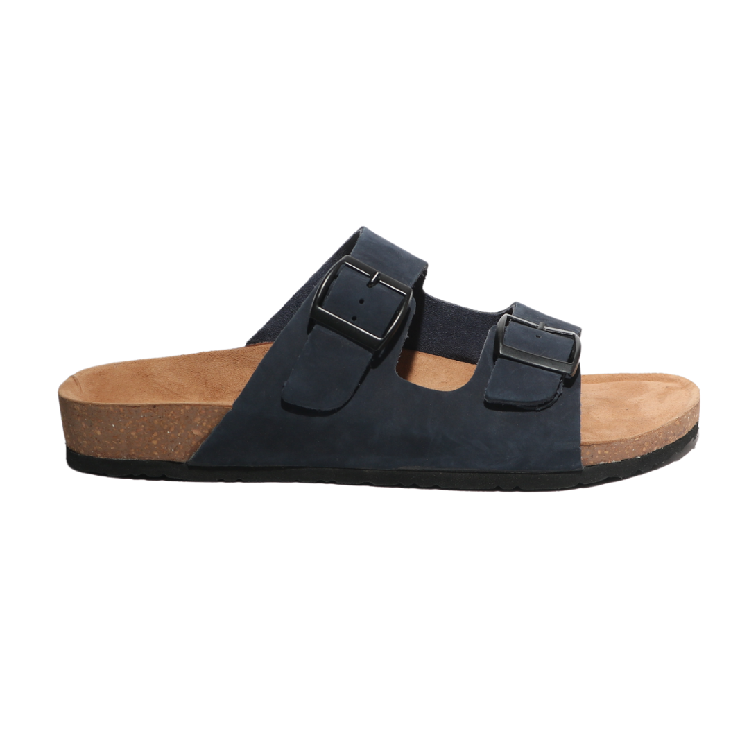 Navy Double Strap Sandals
