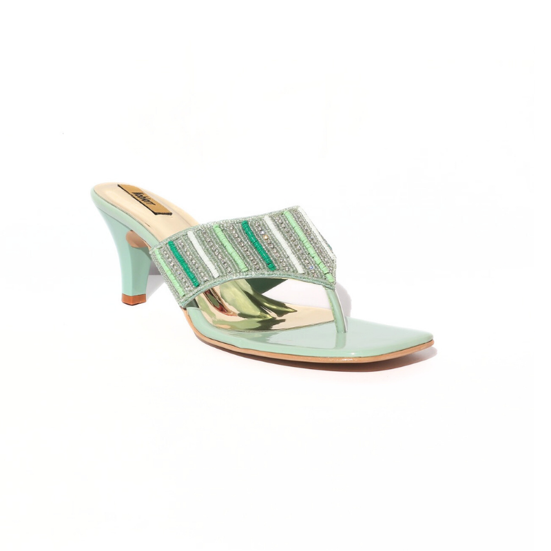 Glitter Strap with Pointed Heels