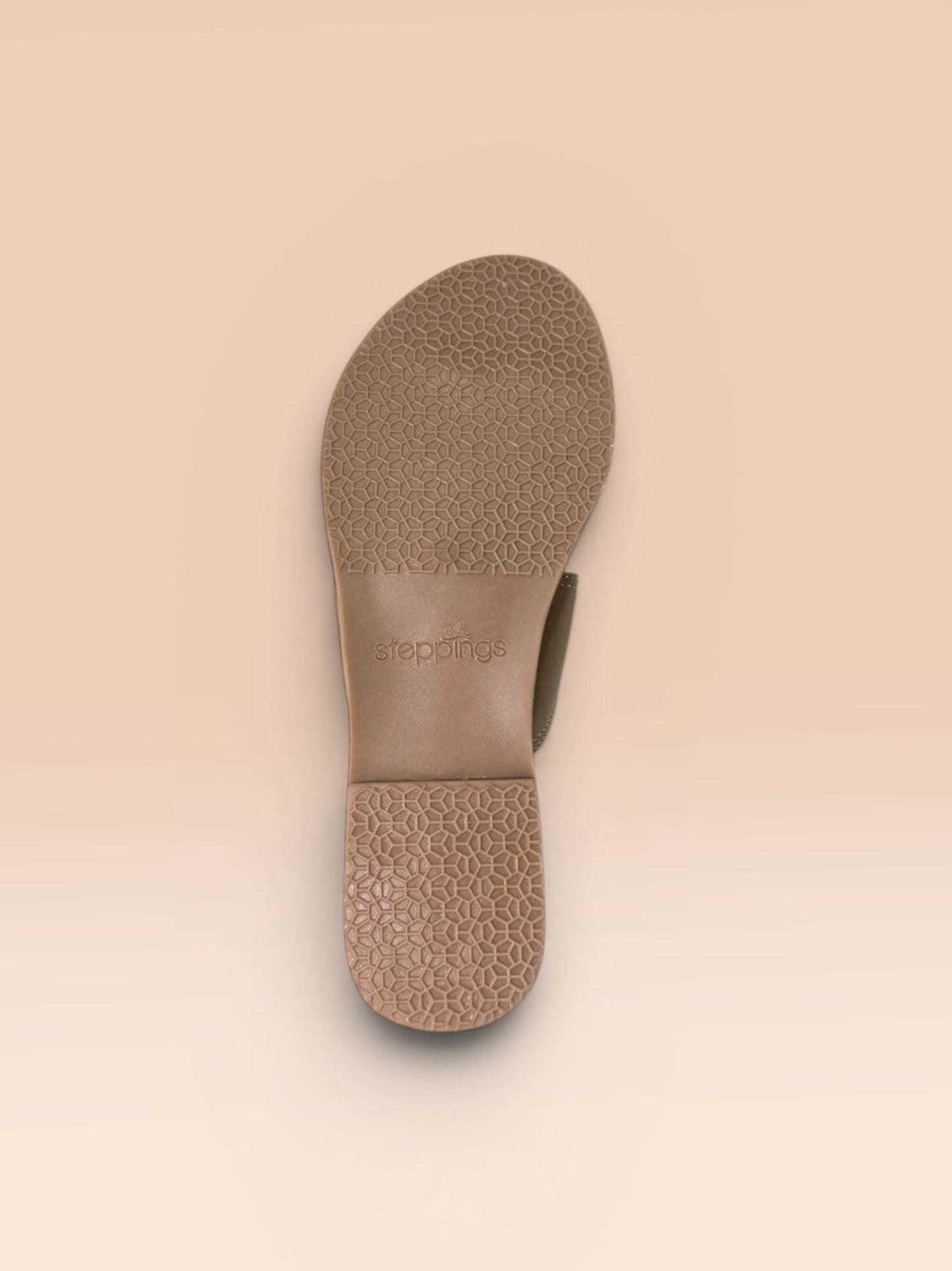 Beige Toe-ring Flats