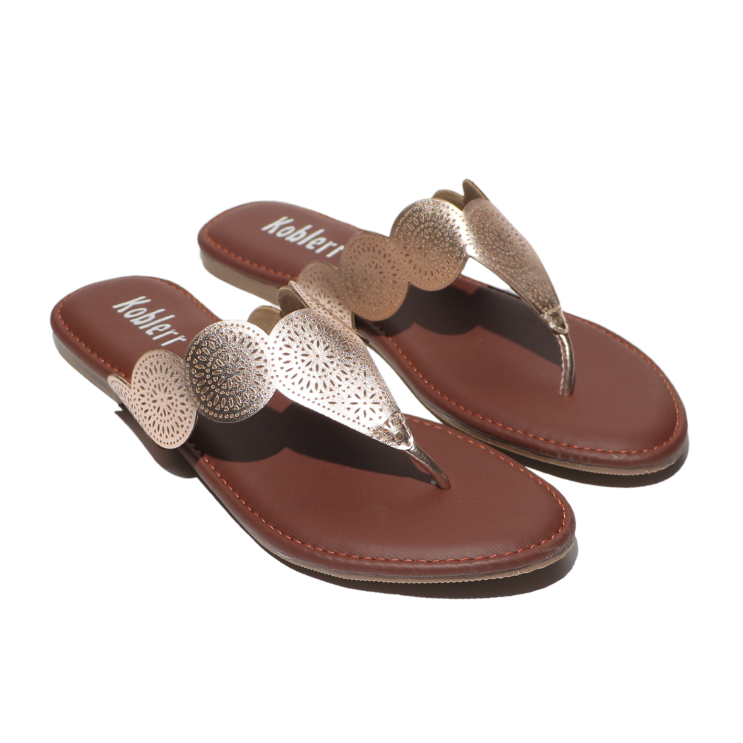 Rosegold Laser Cut Flats