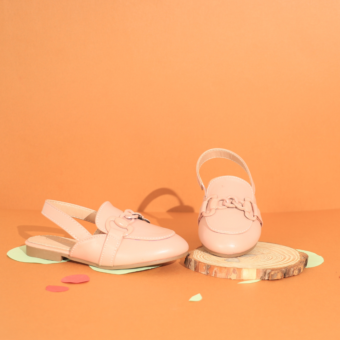 Girls Fancy Mules with Back Strap
