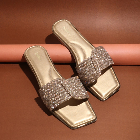 Gold Embellished Flats