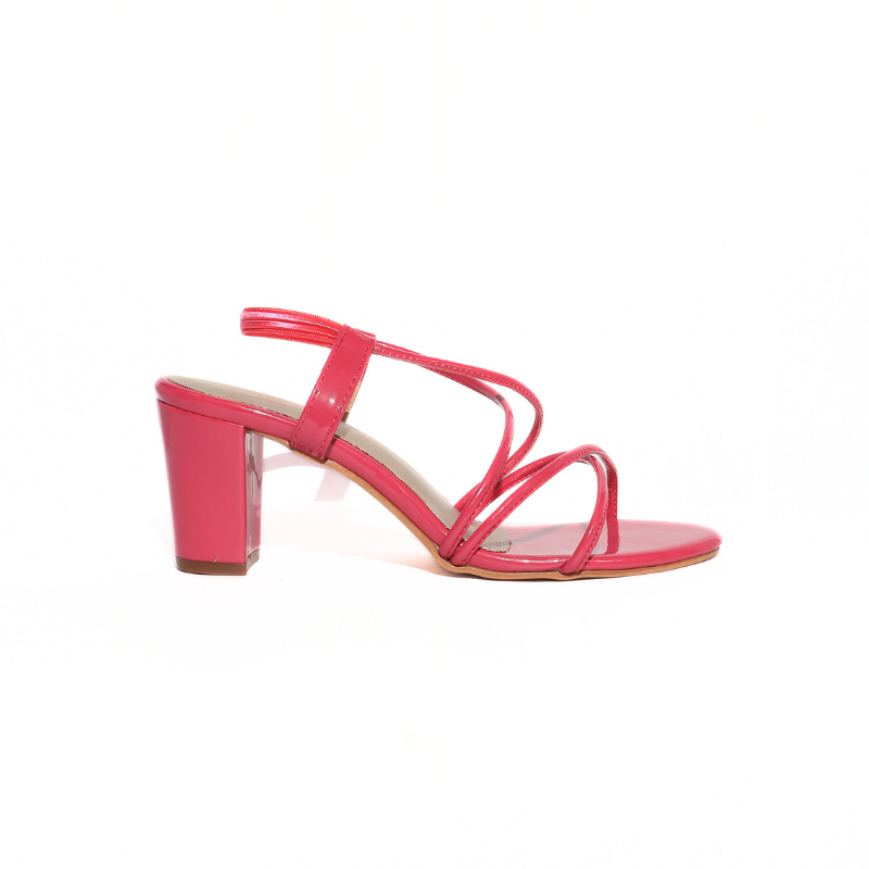 Messy Strap with Block Heel