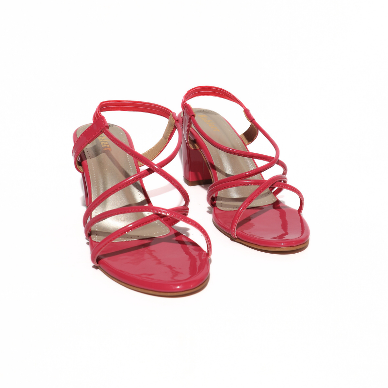 Messy Strap with Block Heel