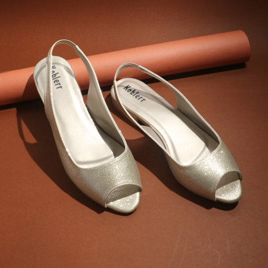 Gold Block Heel Sandals