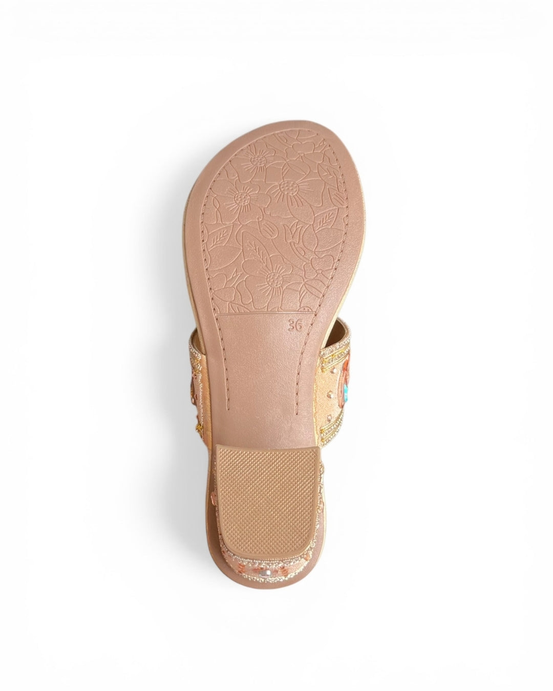 Embellished Toe-Ring Sandals