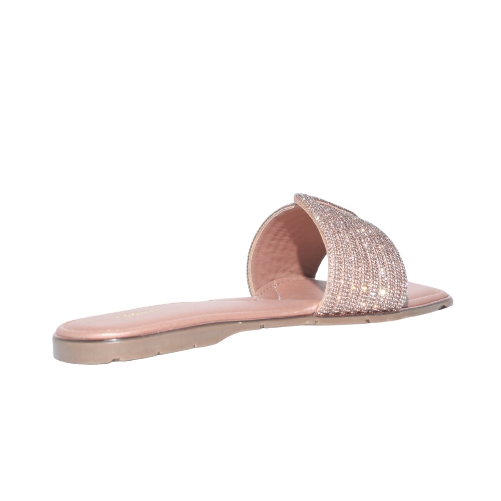 Rose Gold Embellished Flats