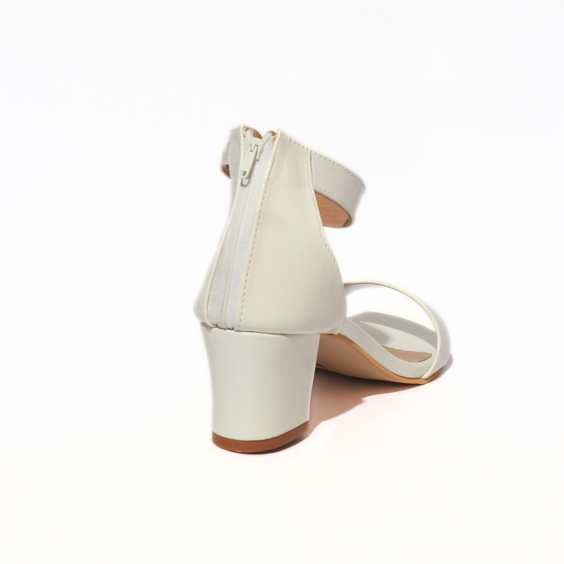 Ankle Strap with Zipper back Heel