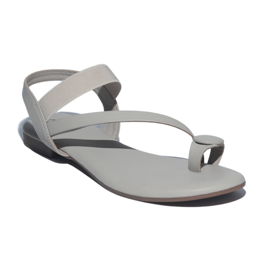Grey Toe-Ring Sandals
