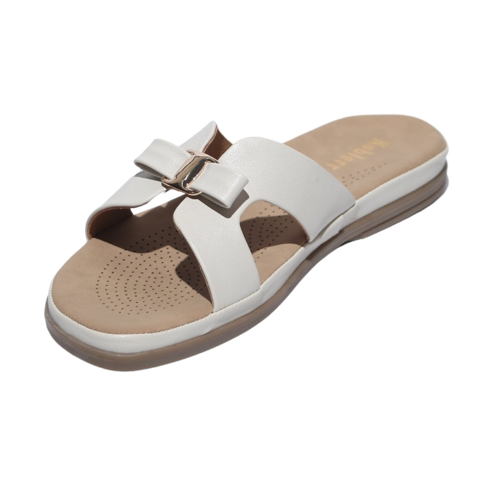Comfort Flatform Slides in White