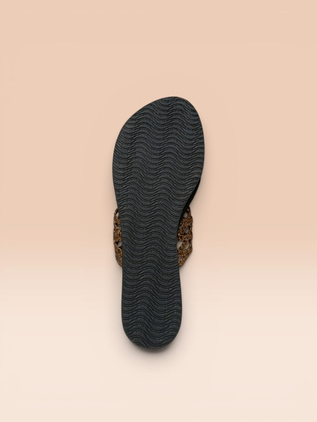 Tan Braided Toe-ring Wedge