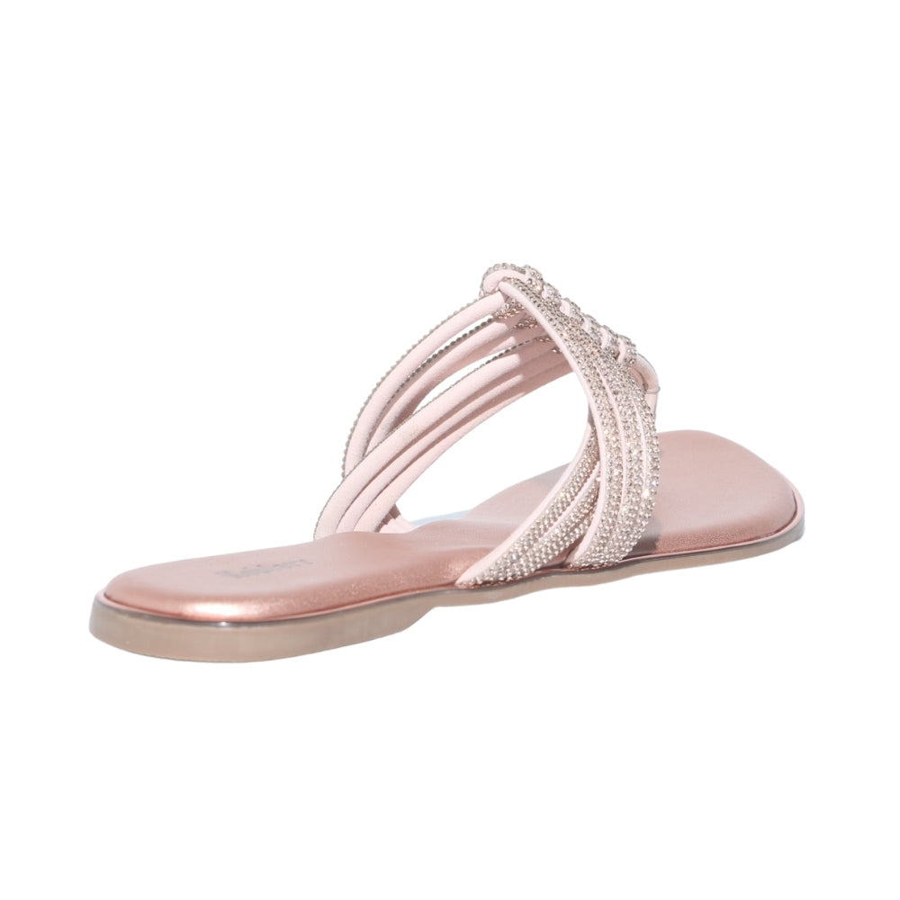 Rose Gold Embellished Flats