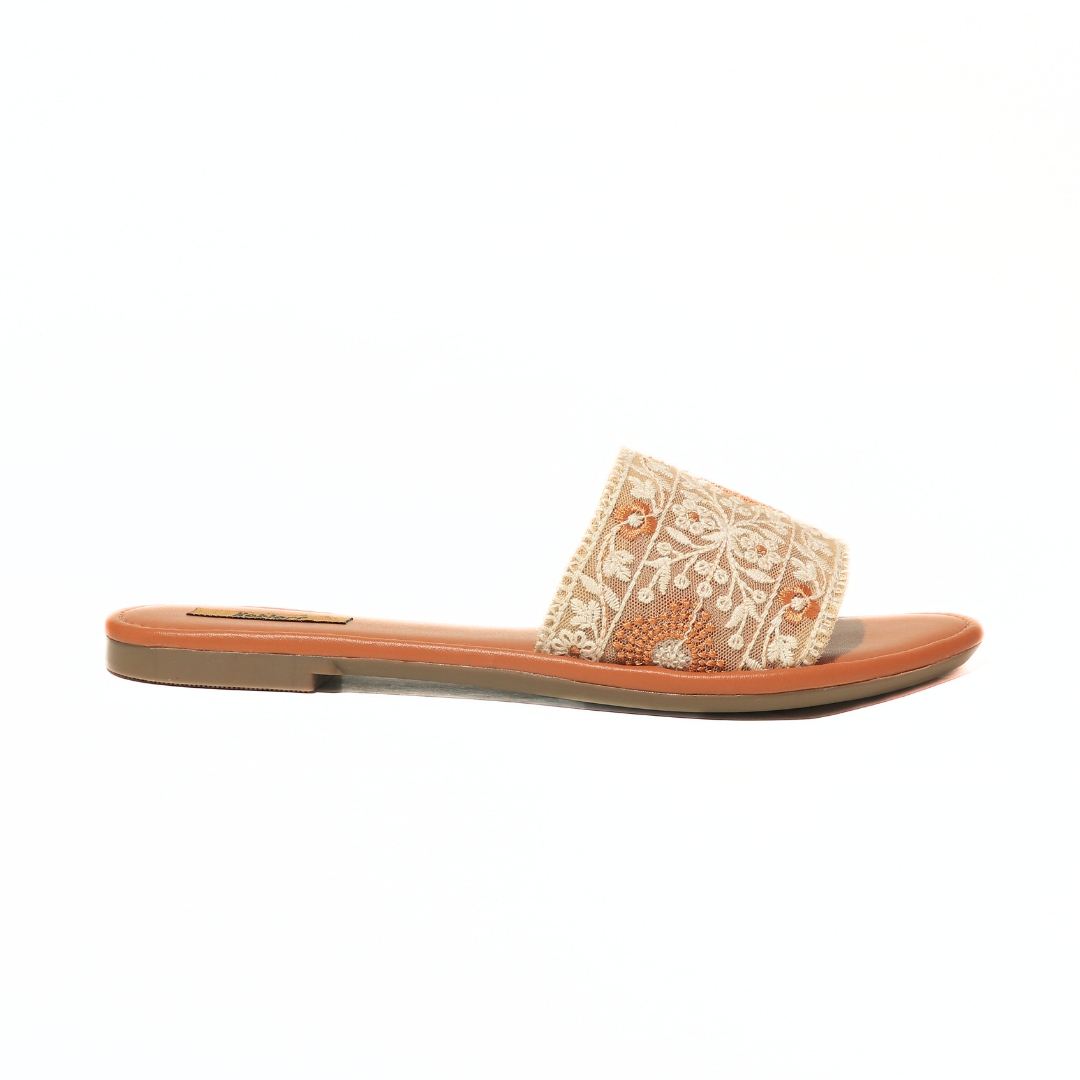 Embroidered Strap Flats