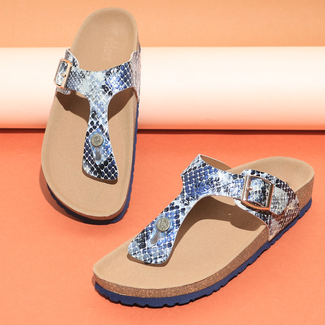 Women’s Textured T-strap in Blue