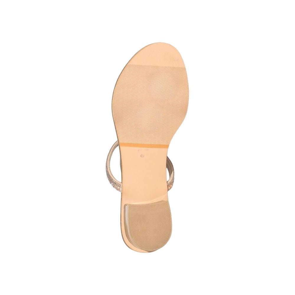 Gold Embellished Toe-ring Sandals