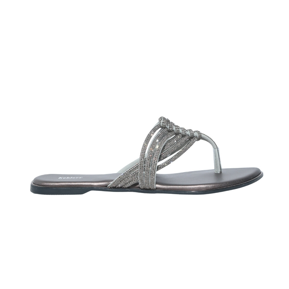 Silver Embellished Flats