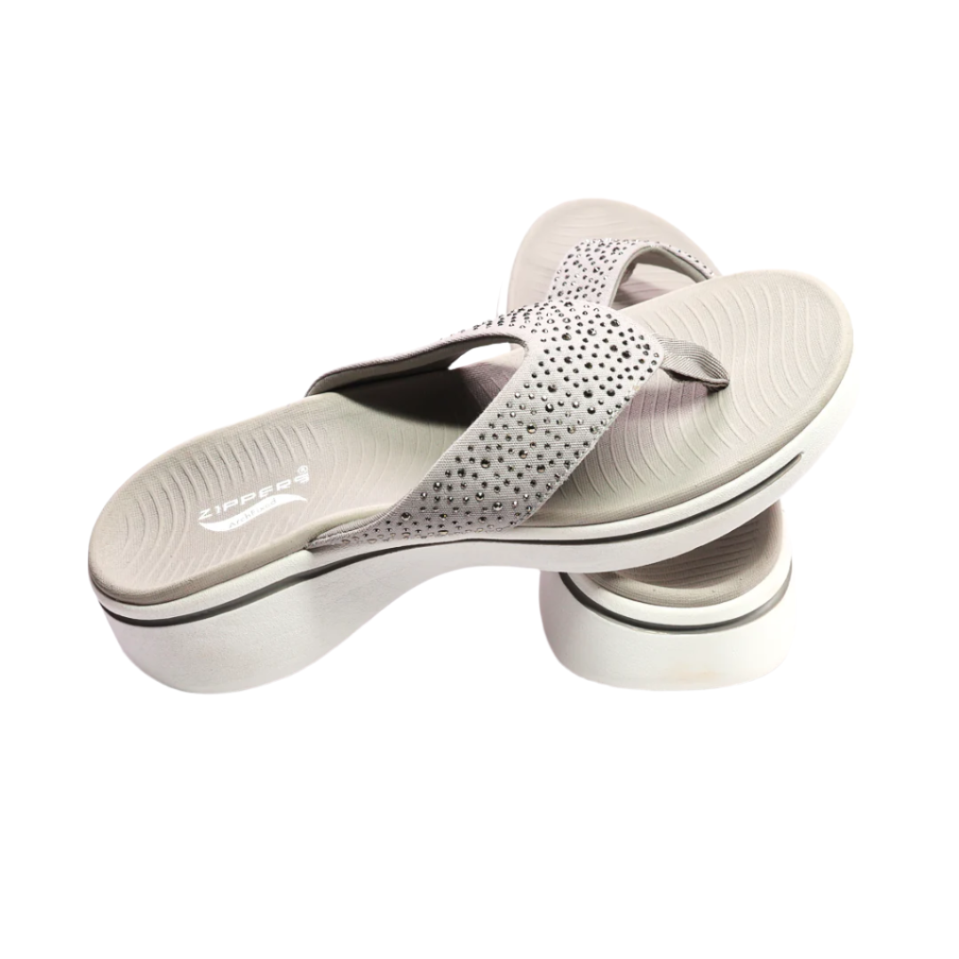 LARA - Women's Grey Slippers