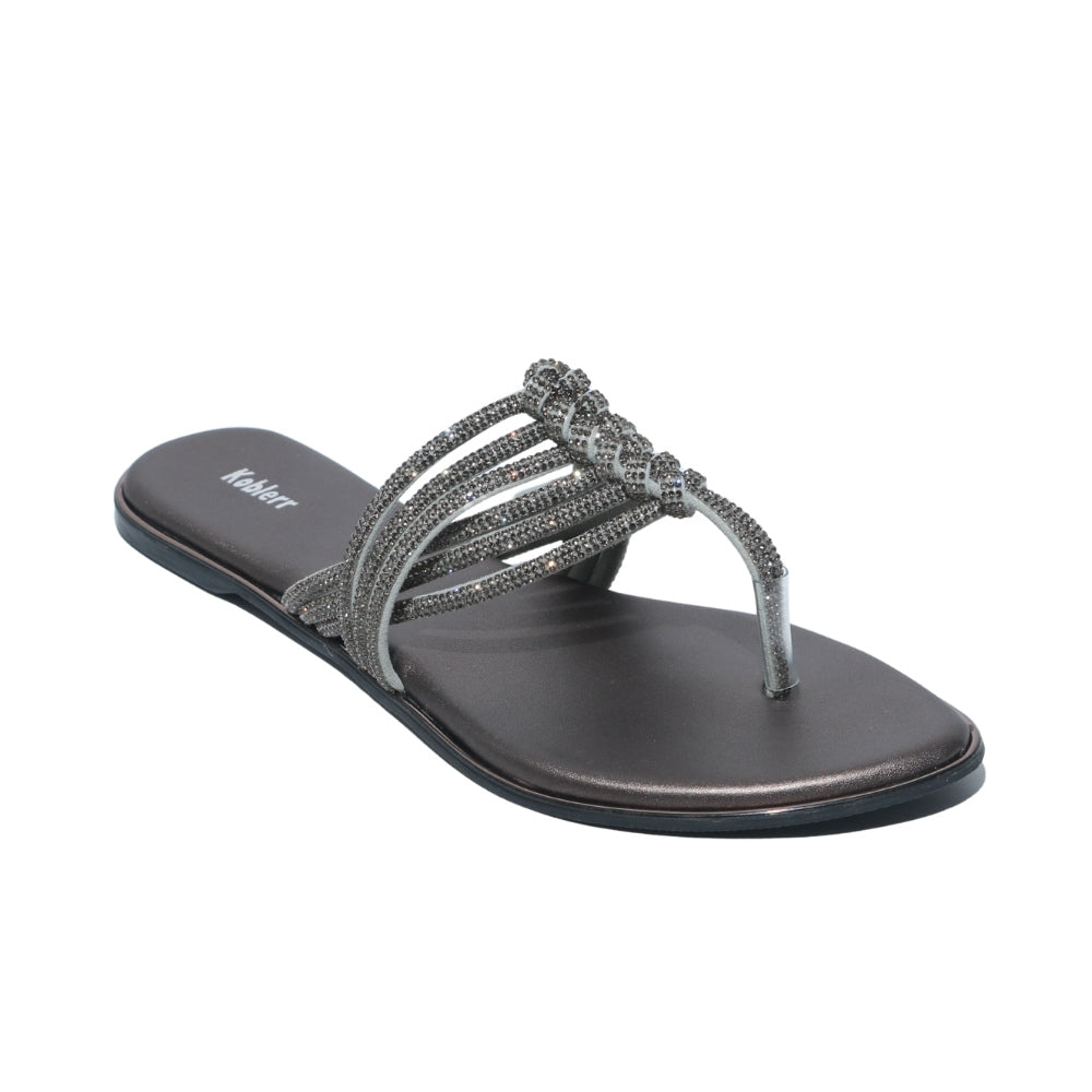 Silver Embellished Flats