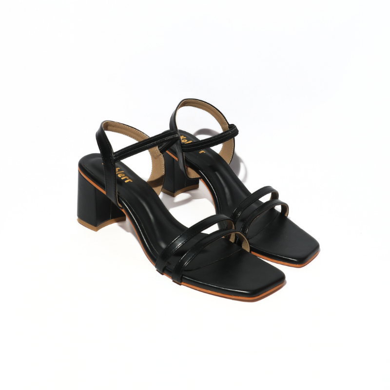 Double Strap Block Heel