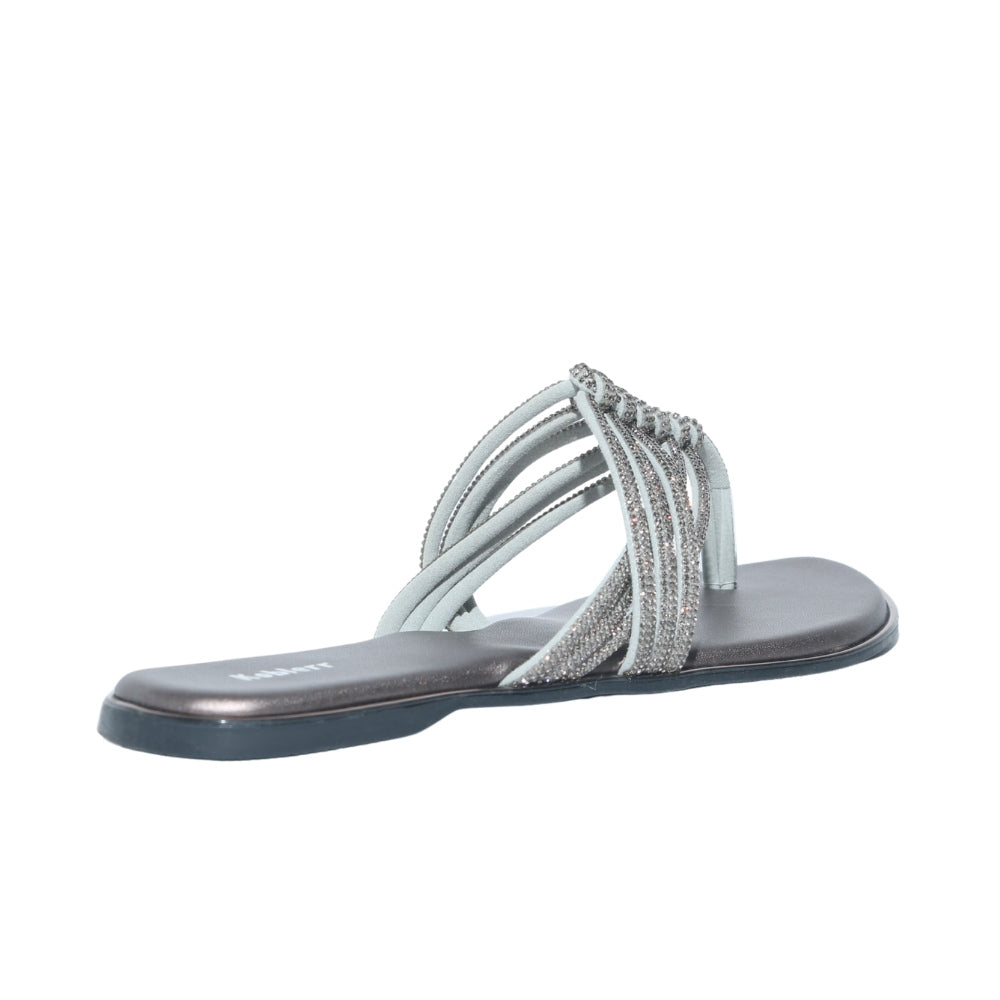 Silver Embellished Flats