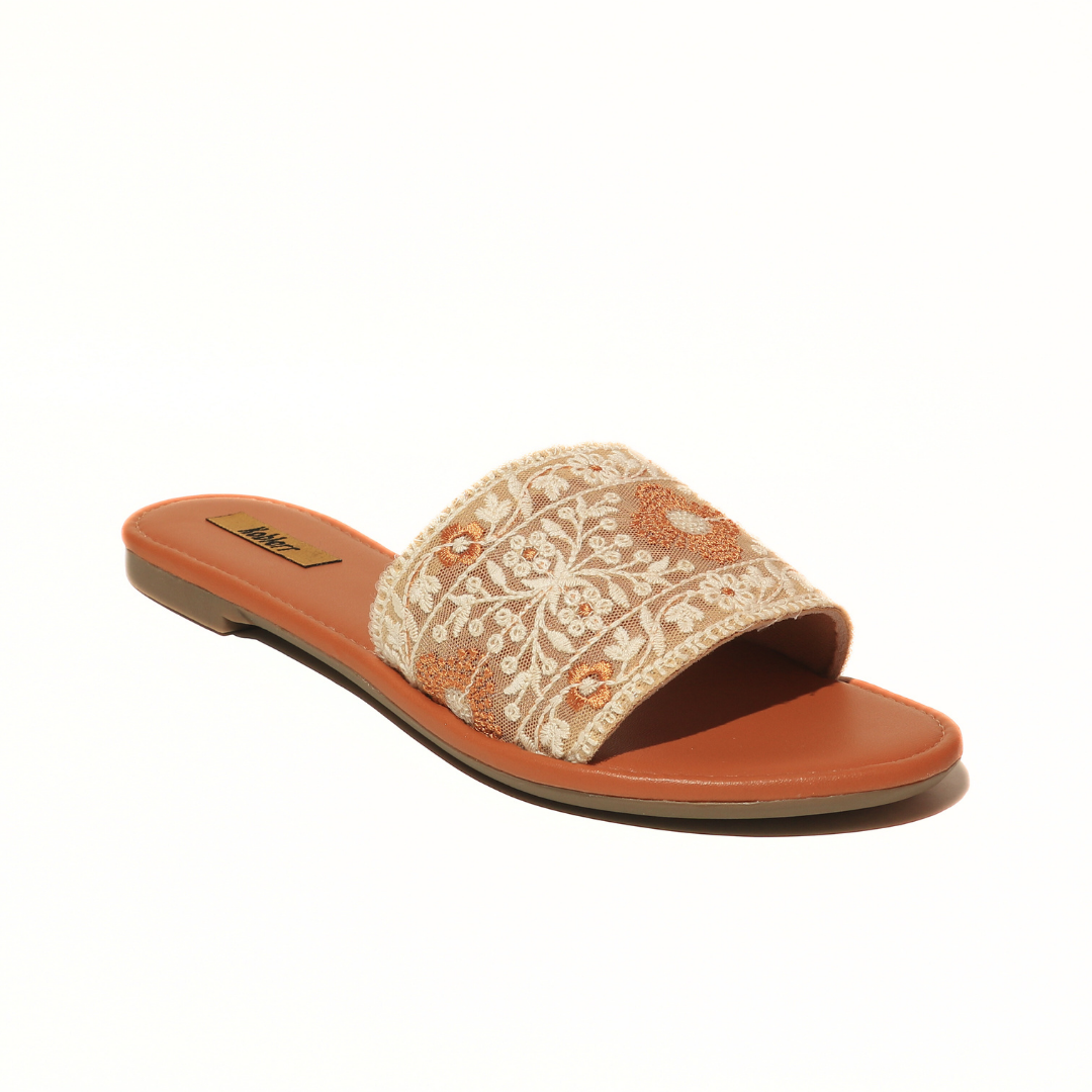 Embroidered Strap Flats
