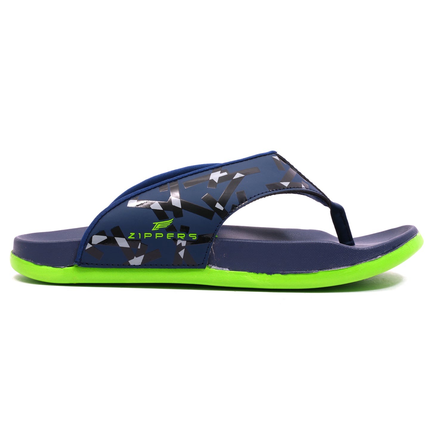 KIAAN - Men's Navy & Green Slippers
