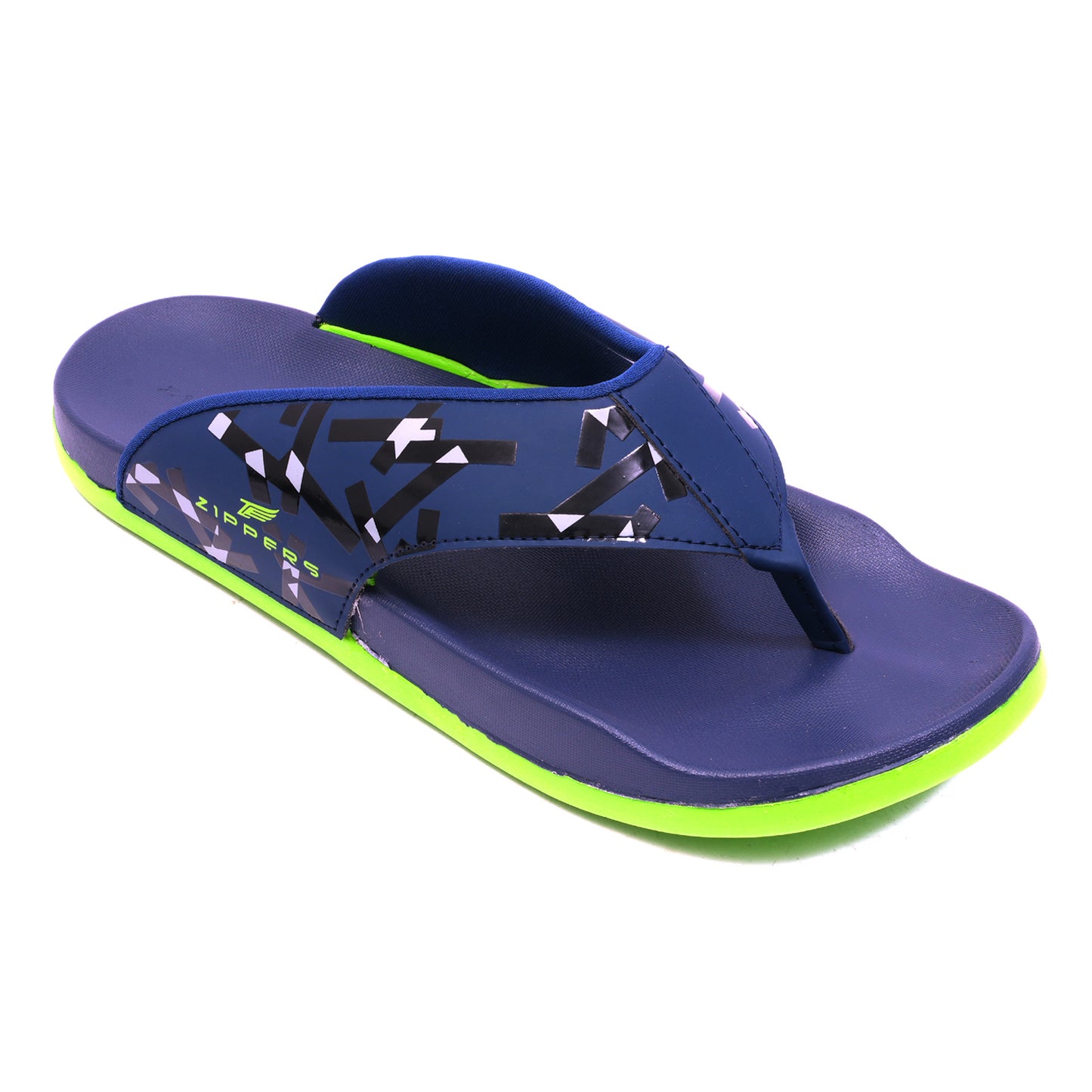 KIAAN - Men's Navy & Green Slippers