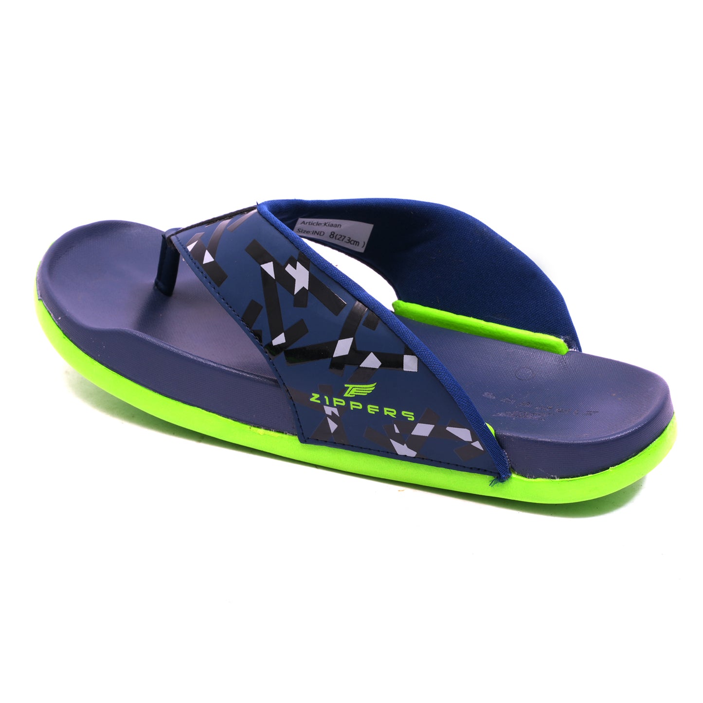 KIAAN - Men's Navy & Green Slippers