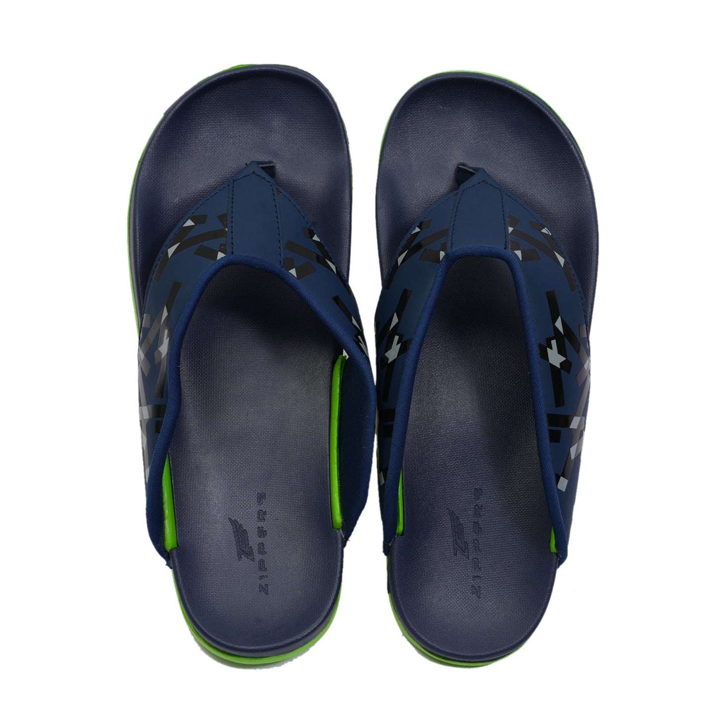KIAAN - Men's Navy & Green Slippers