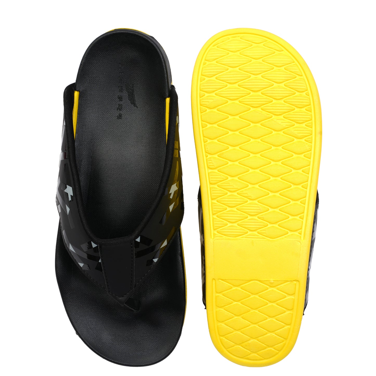KIAAN - Men's Yellow & Black Slippers