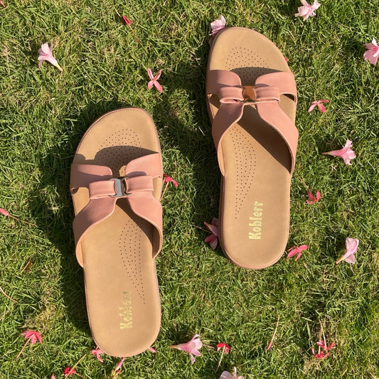 Comfort Flatform Slides in Pink