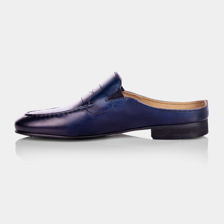 FREDRICK - Half Shoe in Blue Berry