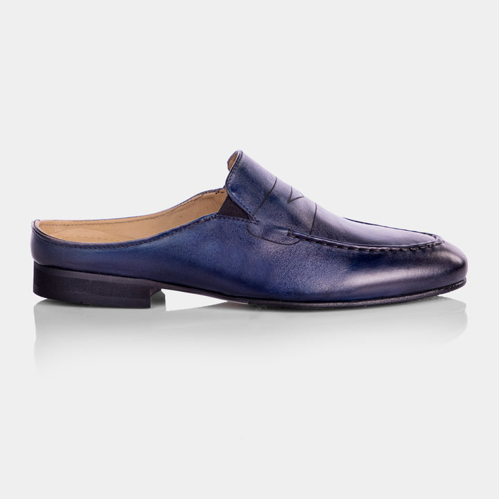 FREDRICK - Half Shoe in Blue Berry