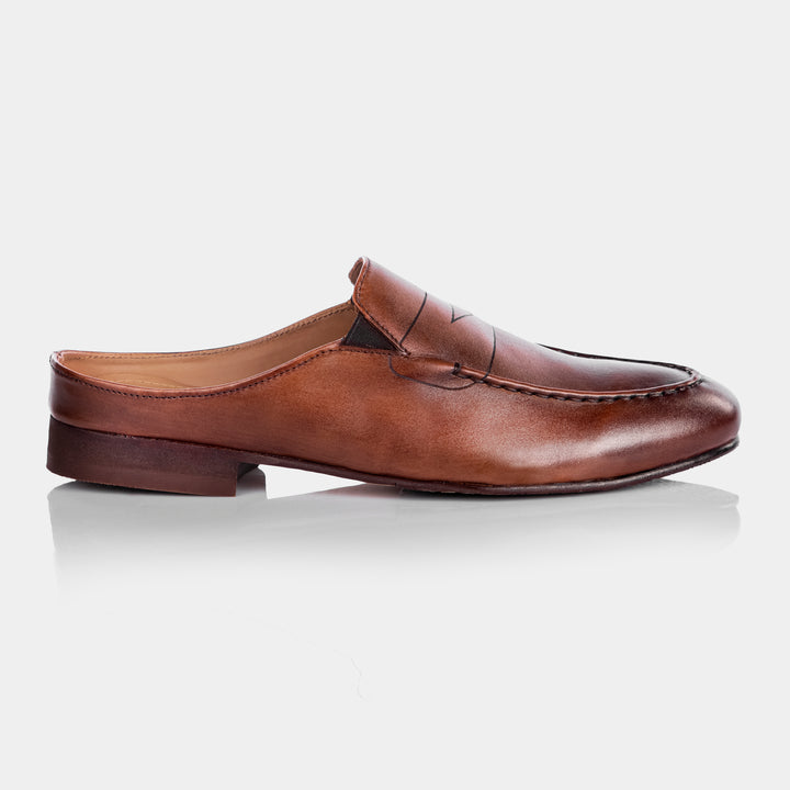 FREDRICK - Half Shoe in Brandy