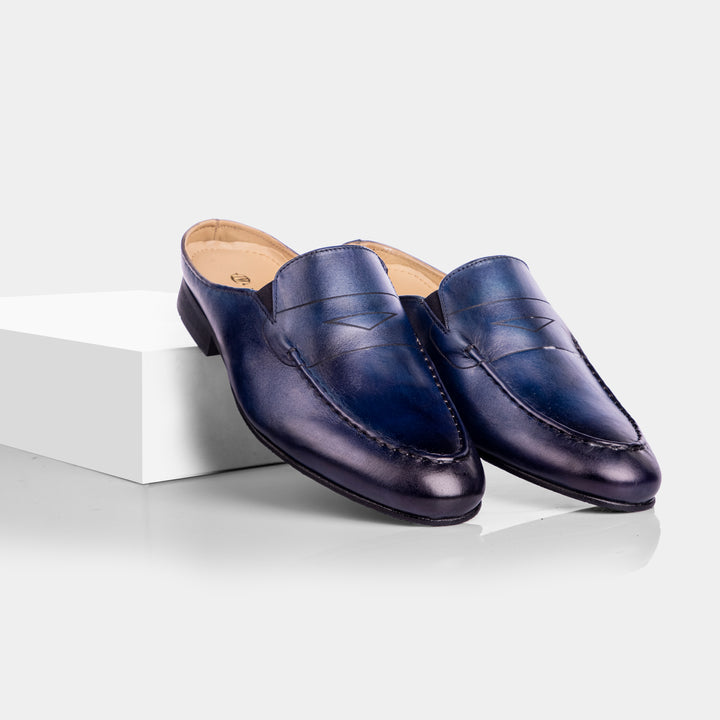 FREDRICK - Half Shoe in Blue Berry